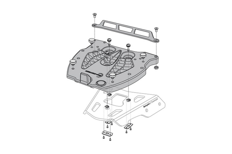 PŁYTA MONTAŻOWA SW-MOTECH SW-MOTECH DO ALU-RACK POD KUFER CENTRALNY GIVI MONOLOCK ADAPTER PLATE