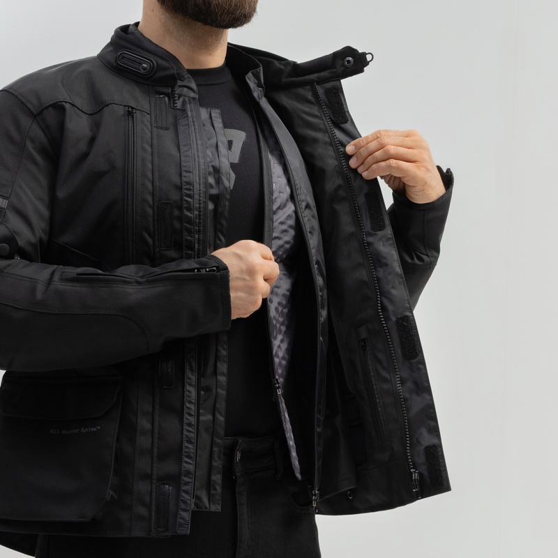 KURTKA MOTOCYKLOWA TEKSTYLNA BROGER OVERLAND BLACK