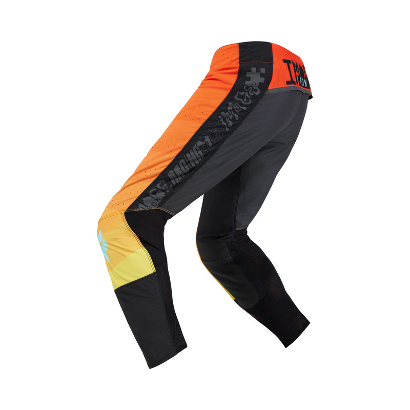 SPODNIE MOTOCYKLOWE FOX FLEXAIR GRID BLACK ORANGE