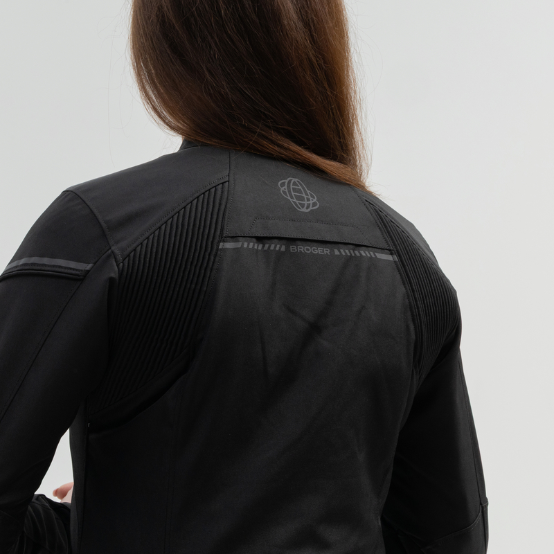 KURTKA MOTOCYKLOWA TEKSTYLNA DAMSKA BROGER GRID BLACK WM