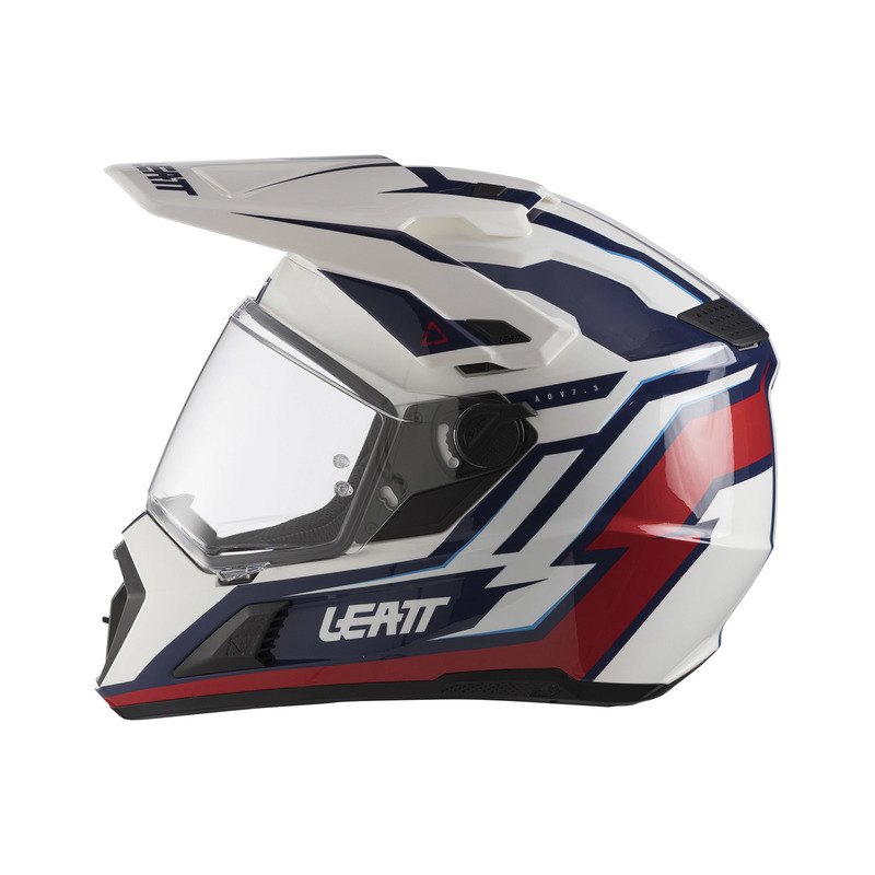 KASK MOTOCYKLOWY Z GOGLAMI LEATT ADV 7.5 ROYAL BLUE RED