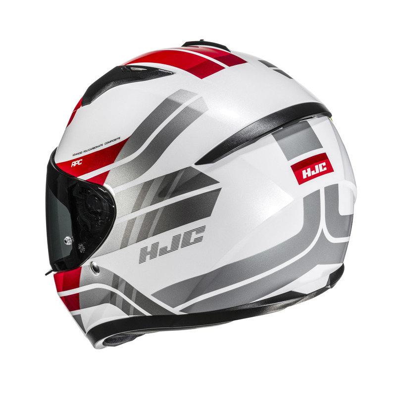 KASK MOTOCYKLOWY HJC C10 HIPER WHITE RED XS