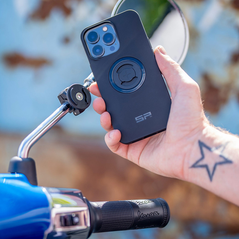 UCHWYT MOTOCYKLOWY NA TELEFON NA LUSTERKO SP CONNECT MIRROR MOTO MOUNT SPC+ BLACK