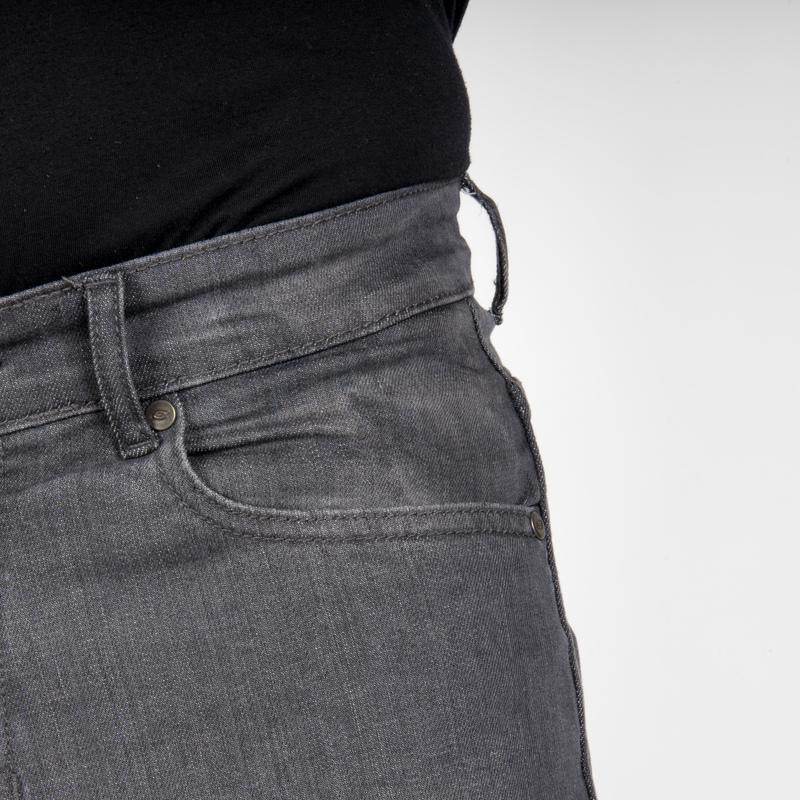 JEANSY MOTOCYKLOWE OZONE STRIKER SLIM FIT WASHED GREY