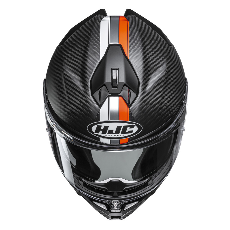 KASK MOTOCYKLOWY HJC F72 CARBON EOS BLACK ORANGE S