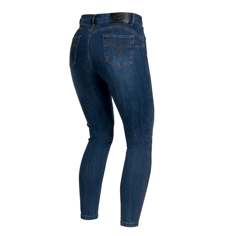 JEANSY MOTOCYKLOWE DAMSKIE OZONE STRIKER SLIM FIT WASHED BLUE 24/30