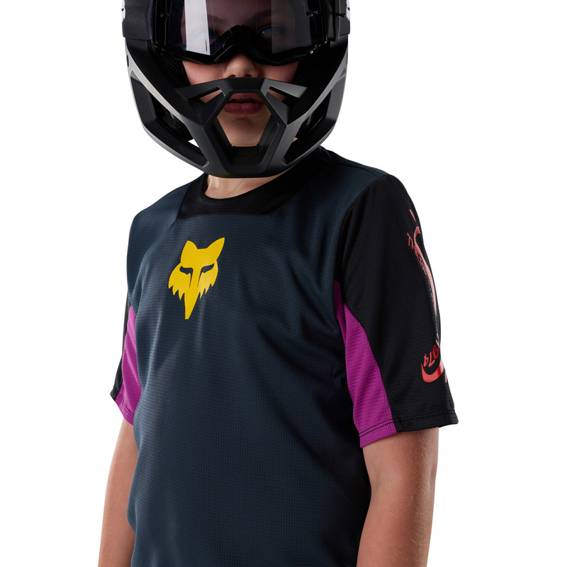 KOSZULKA ROWEROWA JUNIOR FOX DEFEND SS CREATION GALAXY BLUE YL