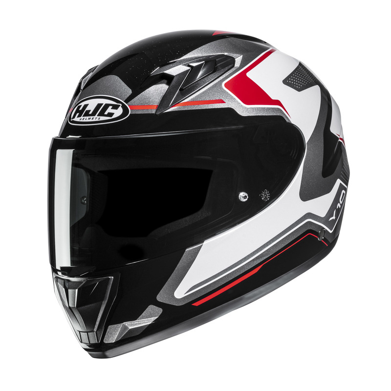 KASK MOTOCYKLOWY JUNIOR HJC Y10 CRIC SILVER WHITE M