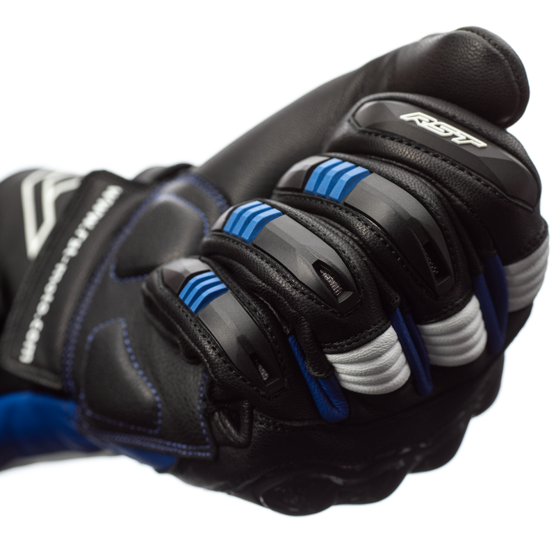 RĘKAWICE MOTOCYKLOWE RST PILOT BLACK BLUE WHITE XL