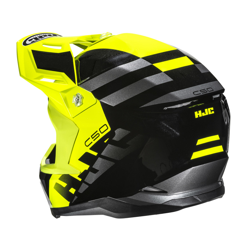 KASK MOTOCYKLOWY HJC C50 MIRAGE YELLOW BLACK