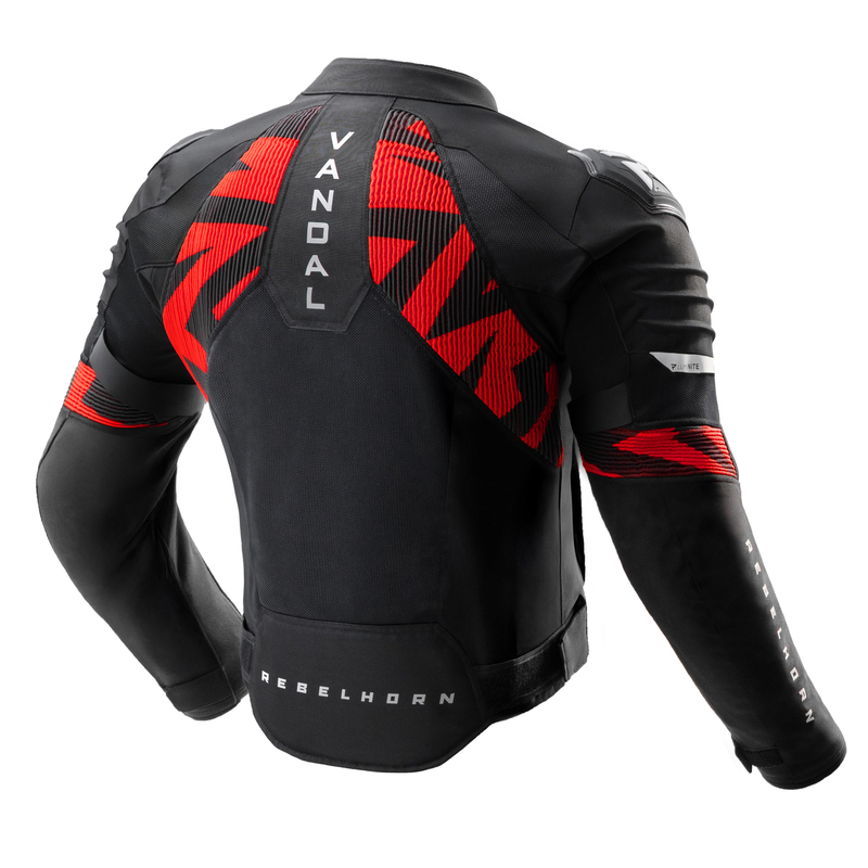 KURTKA MOTOCYKLOWA TEKSTYLNA REBELHORN VANDAL 2 AIR BLACK RED