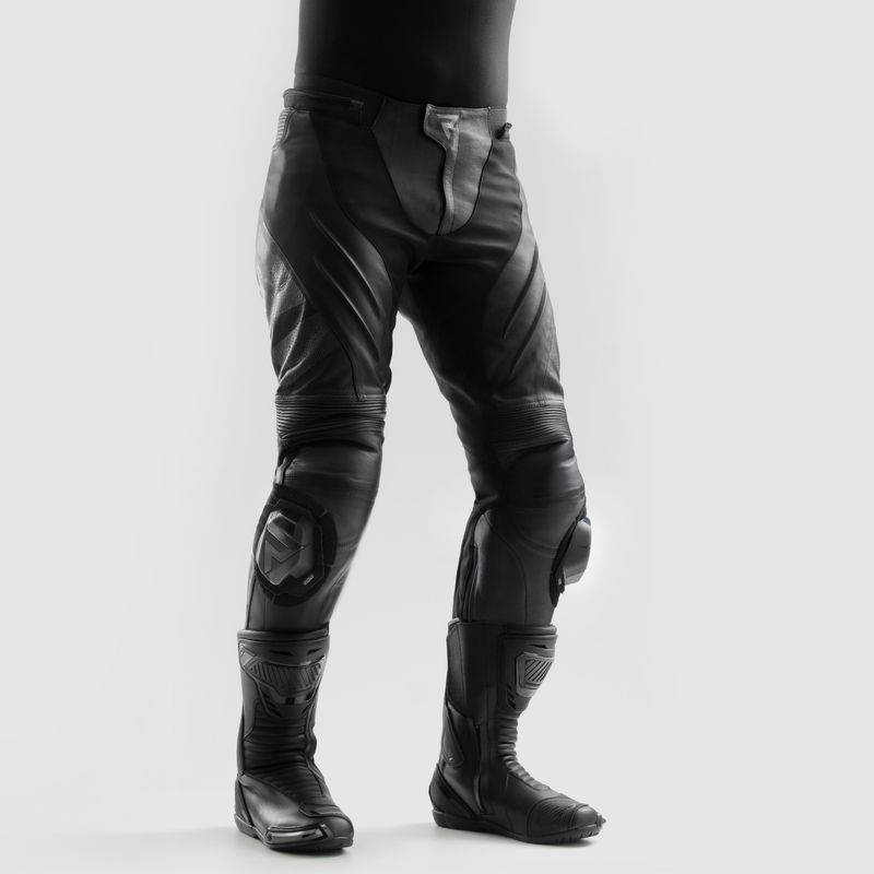 SPODNIE MOTOCYKLOWE SKÓRZANE REBELHORN INFERNO BLACK