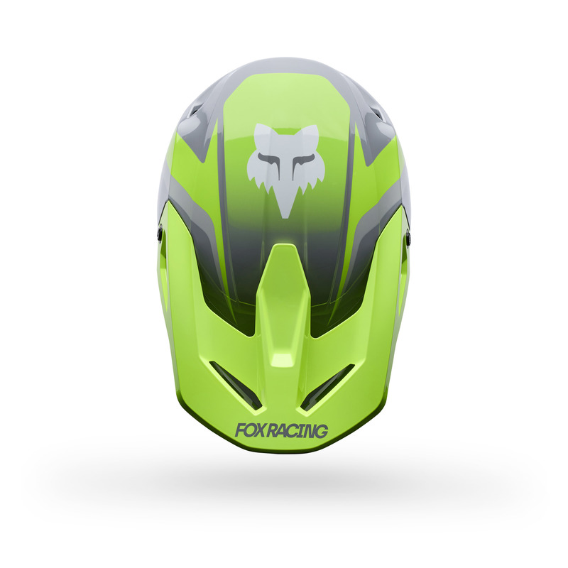 KASK MOTOCYKLOWY FOX V1 FRAME GREY YELLOW
