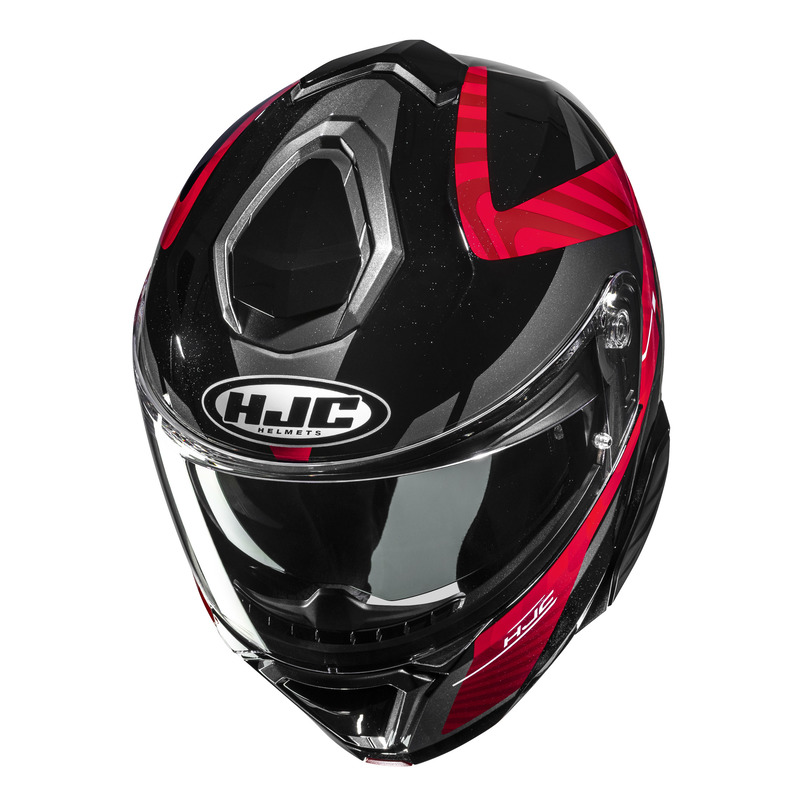 KASK MOTOCYKLOWY HJC I91 GAIA BLACK RED XXL