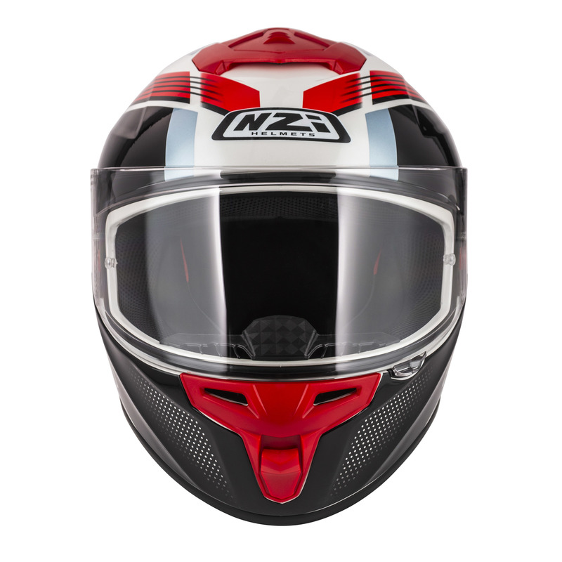 KASK MOTOCYKLOWY NZI TRENDY STREAM RAPID WHITE RED BLUE RED S