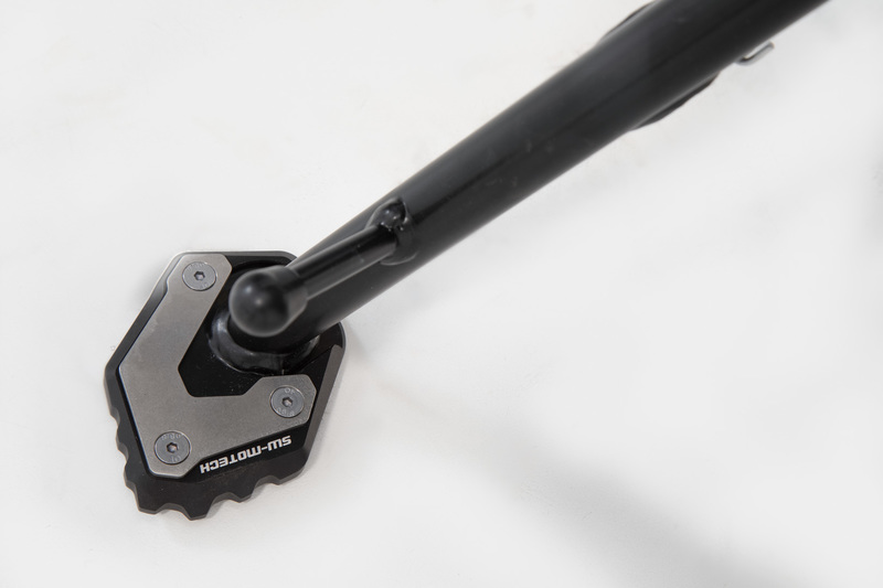 NAKŁADKA NÓŻKI BOCZNEJ SW-MOTECH BMW F 750 GS (17-) BLACK SILVER