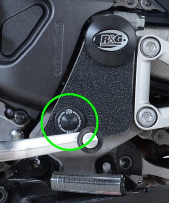 ZAŚLEPKA RAMY RG RACING LEWA DOLNA HONDA VFR800 14-, CROSSRUNNER 15-
