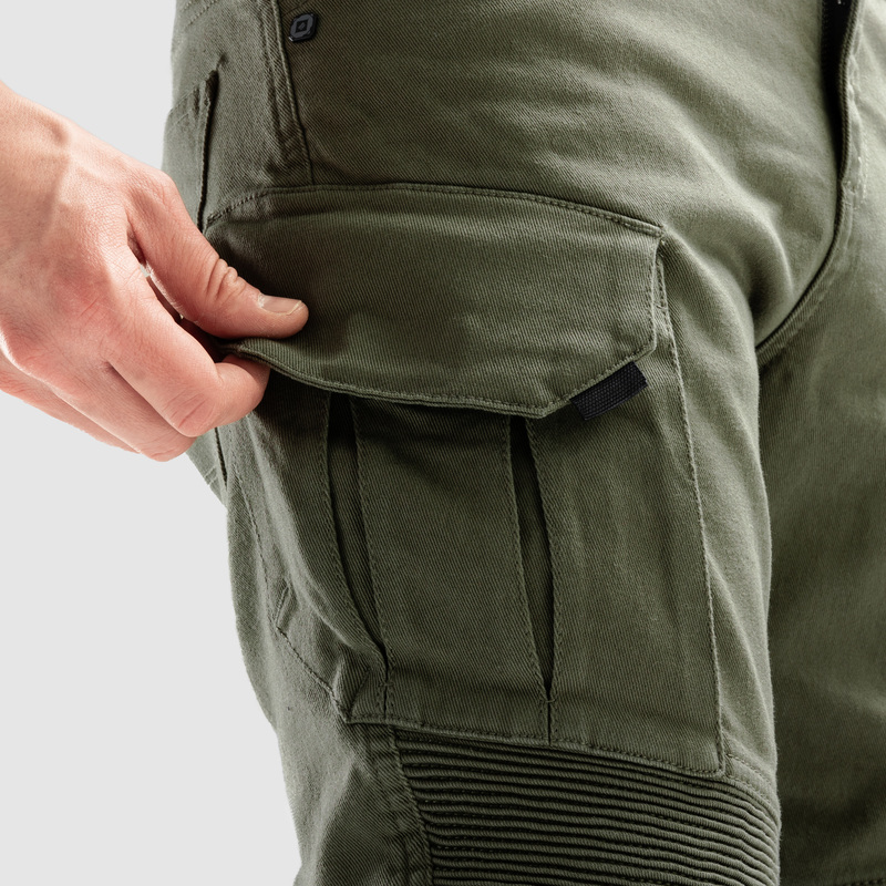 JEANSY MOTOCYKLOWE OZONE FASTER TAPERED FIT OLIVE