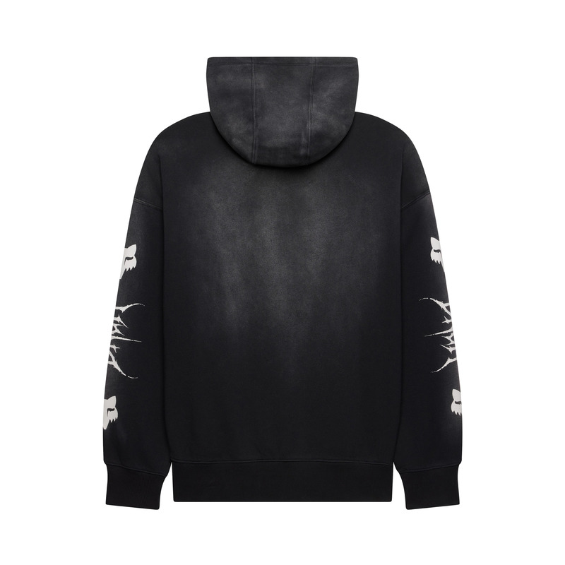 BLUZA Z KAPTUREM FOX DNGR HEAVYWEIGHT FLEECE PO BLACK