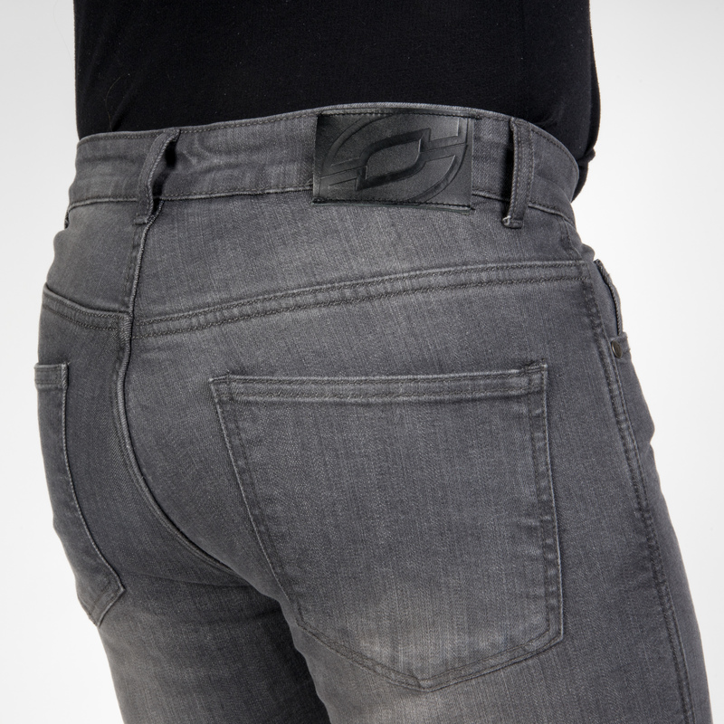 JEANSY MOTOCYKLOWE OZONE STRIKER SLIM FIT WASHED GREY