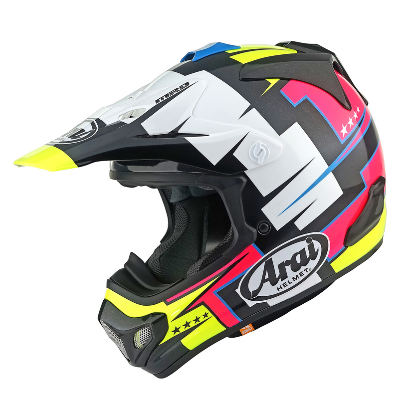 KASK MOTOCYKLOWY ARAI MX-V EVO BATTLE YELLOW XS
