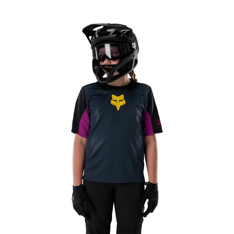 KOSZULKA ROWEROWA JUNIOR FOX DEFEND SS CREATION GALAXY BLUE YL