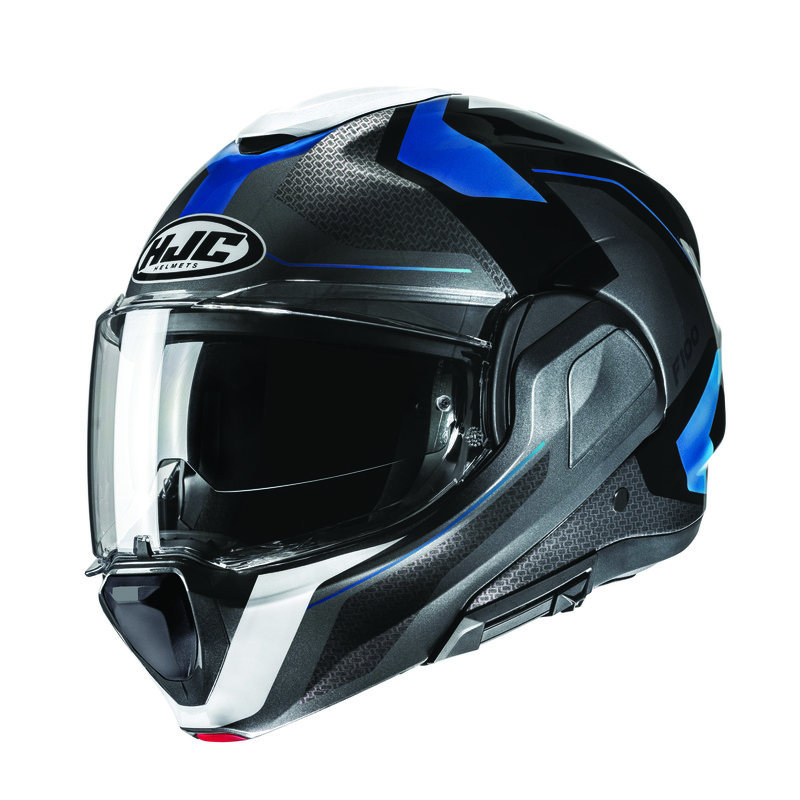 KASK MOTOCYKLOWY HJC F100 BIOS BLACK BLUE XS