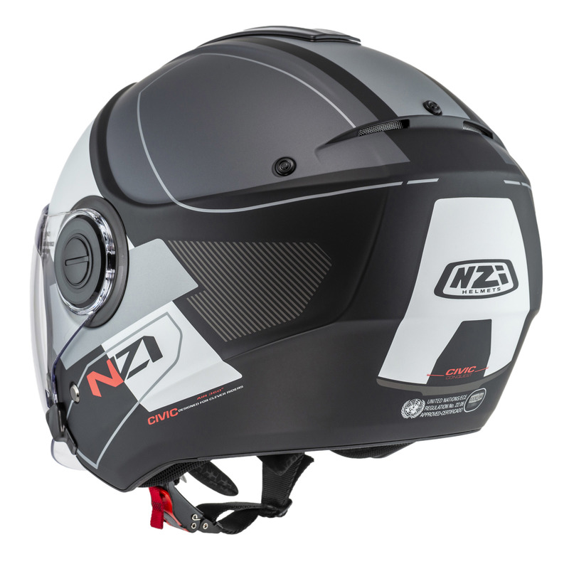 KASK MOTOCYKLOWY NZI CIVIC CONQUEST BLACK ANTRACITE GREY MATT XL