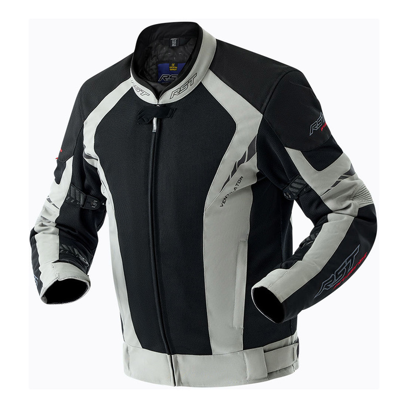 KURTKA MOTOCYKLOWA TEKSTYLNA RST PRO SERIES VENTILATOR D3O BLACK SILVER S