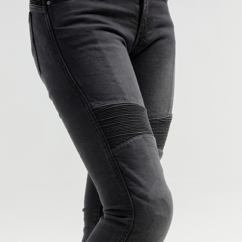 JEANSY MOTOCYKLOWE DAMSKIE BROGER AURA WASHED BLACK 26/30