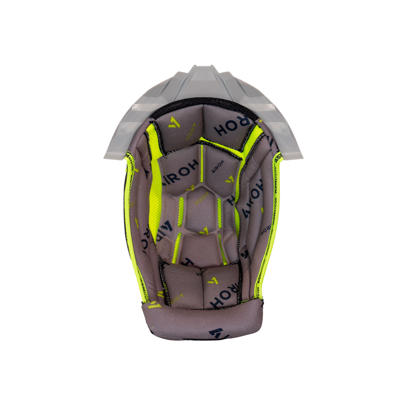 WYŚCIÓŁKA DO KASKU AIROH AVIATOR TWIST 3 GREY YELLOW + GREY SUPPORT XS