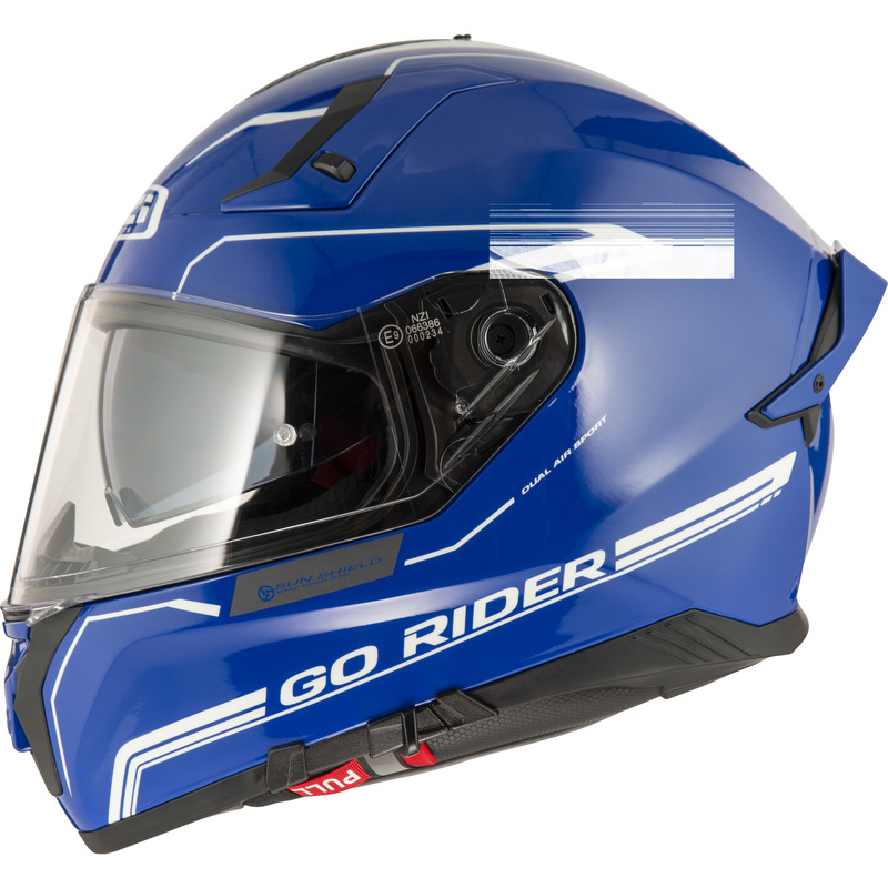KASK MOTOCYKLOWY NZI GO RIDER STREAM DUO SOLID NOUVEAU BLUE Y S