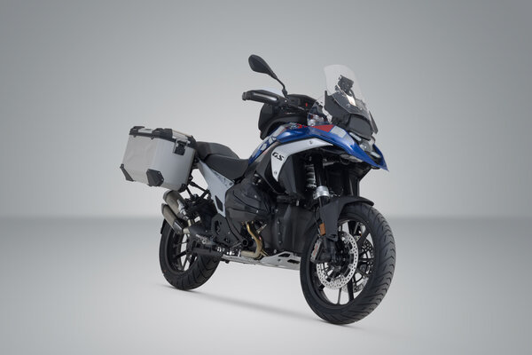 ZESTAW KUFRÓW BOCZNYCH TRAX ADV I STELAŻY SW-MOTECH BMW R 1300 GS (23-) SILVER 37/37L