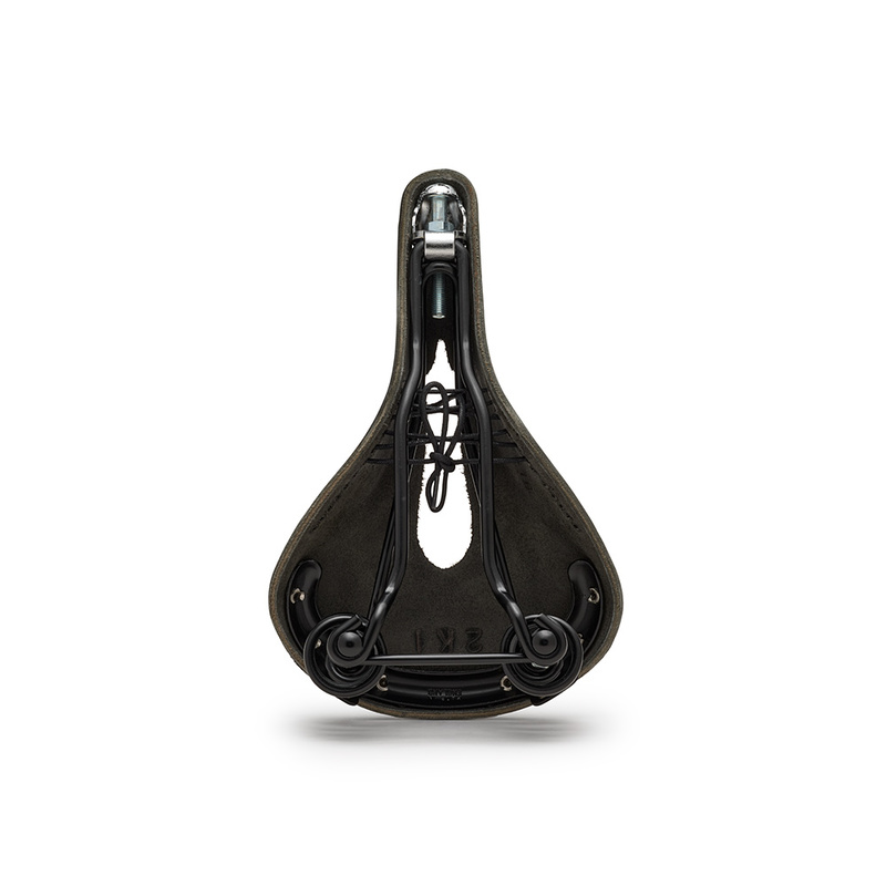 SIODEŁKO SKÓRZANE BROOKS FLYER CARVED BLACK