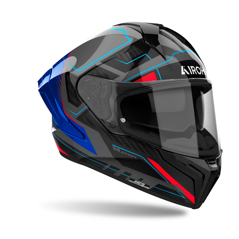 KASK MOTOCYKLOWY AIROH MATRYX ROCKET BLUE RED GLOSS M
