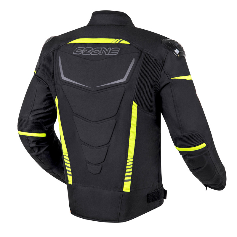 KURTKA MOTOCYKLOWA TEKSTYLNA OZONE PULSE BLACK FLUO YELLOW