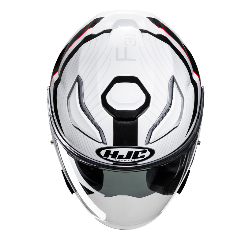 KASK MOTOCYKLOWY HJC F31 NABY SILVER WHITE L