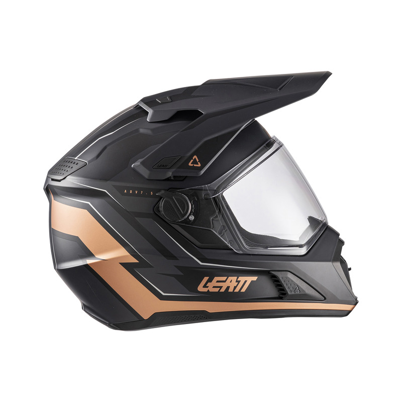 KASK MOTOCYKLOWY Z GOGLAMI LEATT ADV 7.5 BLACK BRONZE