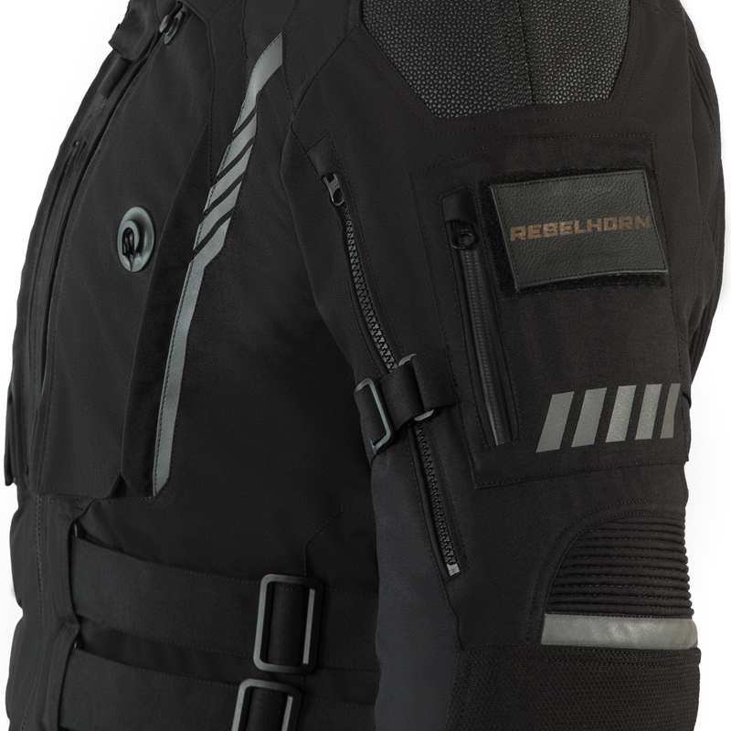 KURTKA MOTOCYKLOWA TEKSTYLNA REBELHORN PATROL BLACK