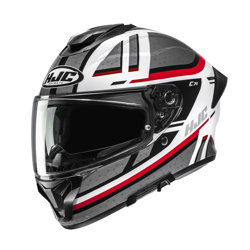 KASK MOTOCYKLOWY HJC C71 NOVAH GREY RED L