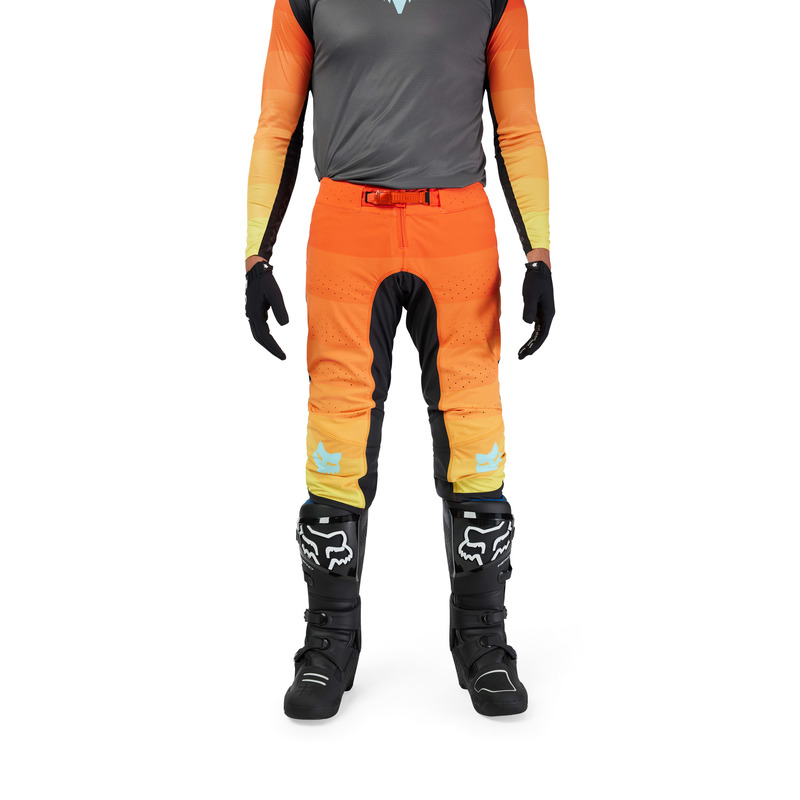 SPODNIE MOTOCYKLOWE FOX FLEXAIR GRID BLACK ORANGE