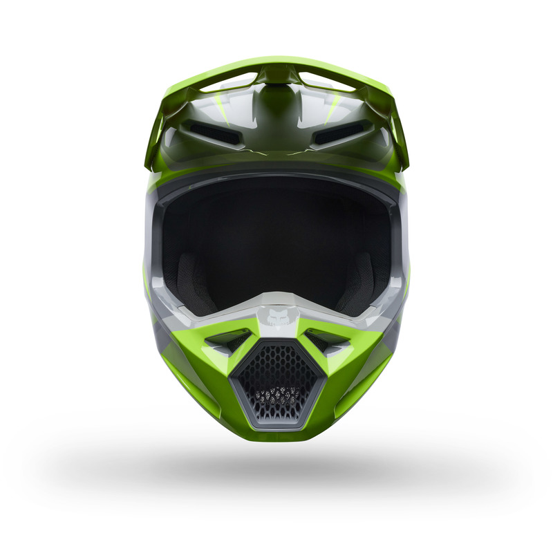 KASK MOTOCYKLOWY JUNIOR FOX V1 FRAME GREY YELLOW