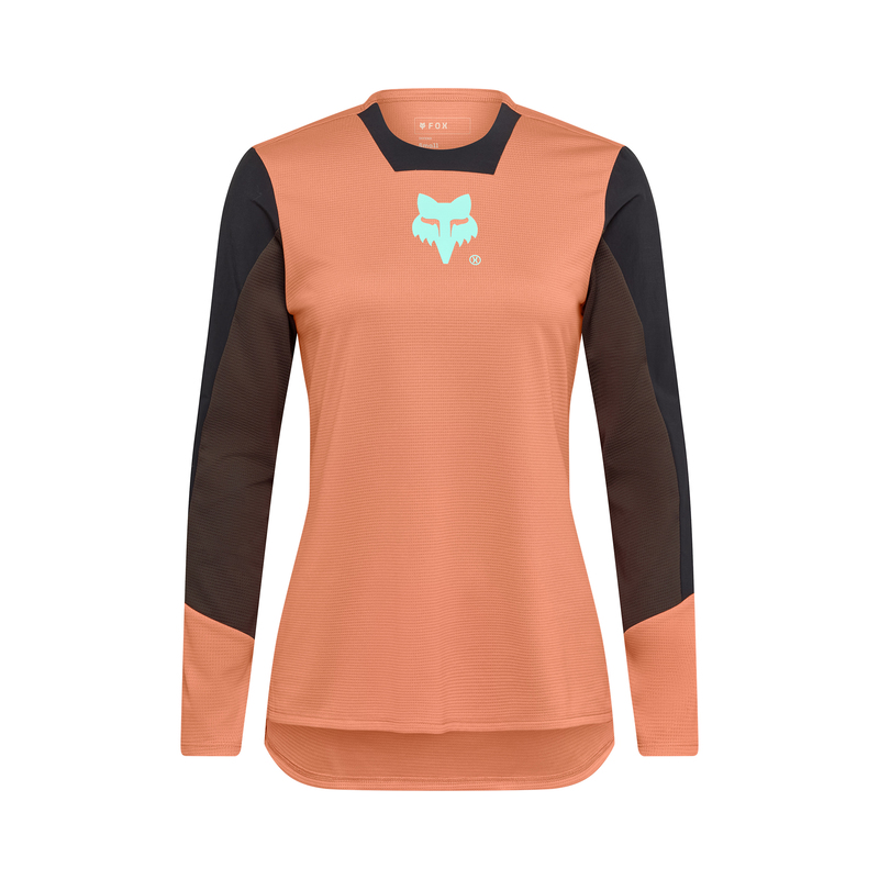 KOSZULKA ROWEROWA Z DŁUGIM RĘKAWEM DAMSKA FOX DEFEND ELEVATED CORAL S