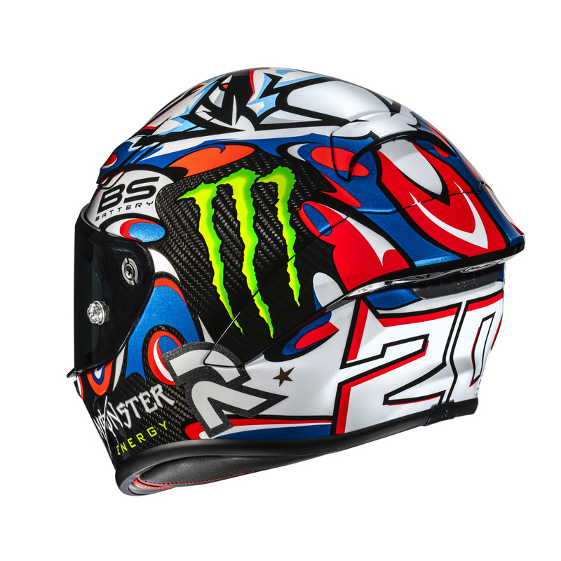 KASK MOTOCYKLOWY HJC RPHA1 V2 CARBON QUARTARARA LE MANS 3 REPLICA BLACK BLUE