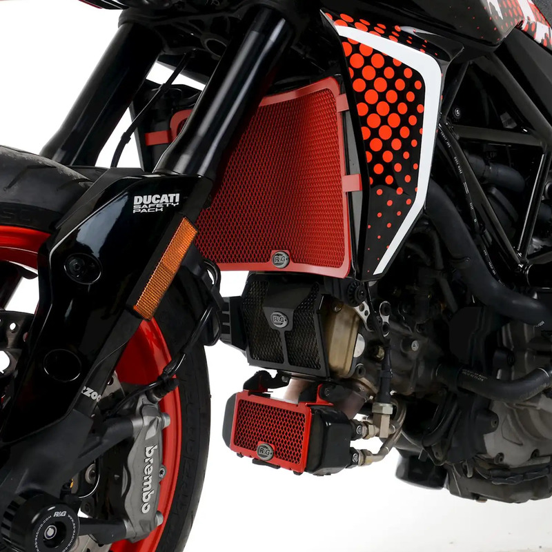 OSŁONA CHŁODNICY OLEJU RG RACING DUCATI HYPERMOTARD 950 SILVER