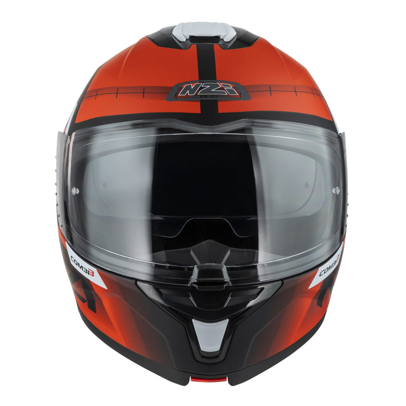 KASK MOTOCYKLOWY NZI COMBI 3 DUO METRIC BLACK RED MATT