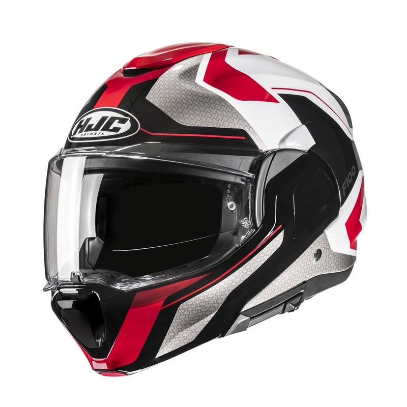 KASK MOTOCYKLOWY HJC F100 BIOS RED BLACK XS
