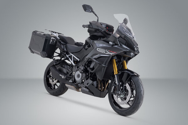 ZESTAW KUFRÓW BOCZNYCH TRAX ADV I STELAŻY SW-MOTECH SUZUKI GSX-S1000GX (23-) BLACK 37/37L