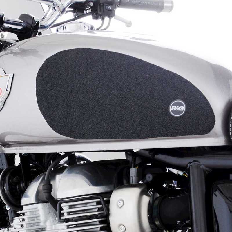 NAKLEJKA NA BAK TANKPAD ANTYPOŚLIZGOWY 2 CZĘŚCI RG RACING ROYAL ENFIELD 650 INTERCEPTOR 19- BLACK