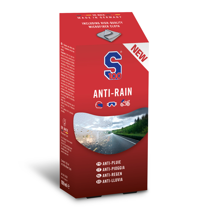 WYCIERACZKA W SPRAYU S100 ANTI-RAIN + ŚCIERECZKA Z MIKROFIBRY S100 ANTI-RAIN 100 ML